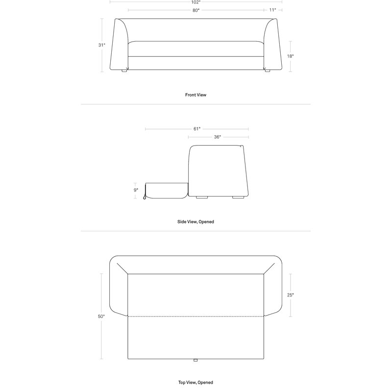 Blu Dot Thataway 102" Sleeper Sofa & Reviews Wayfair
